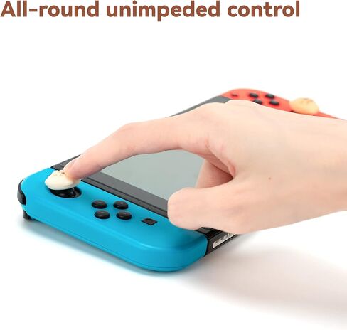 GeekShare Cute Silicone Joycon Thumb Grip Caps, Joystick Cover Compatible with Nintendo Switch/OLED/Switch Lite,4PCS - Milk Tea Cat in Saudi Arabia