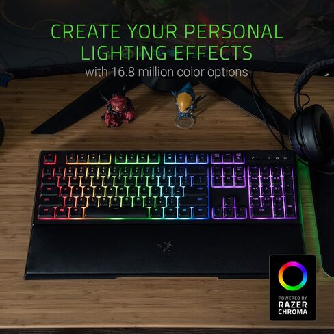 Razer Ornata Chroma Revolutionary Mecha-Membrane RGB Gaming Keyboard with Individually Backlit Mid-Height Keys Wrist Rest - Ergonomic Design (Renewed) in Saudi Arabia