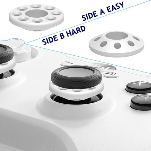 8 قطع من الحلقات الدقيقة المتوافقة مع أجهزة PS4/PS5/Xbox One/Xbox Series X S/Switch PRO وحدة تحكم عصا الإبهام وتعديل التصويب ومساعدة الهدف على الحركة حلقات سيليكون سهلة القوة الصلبة in Kuwait