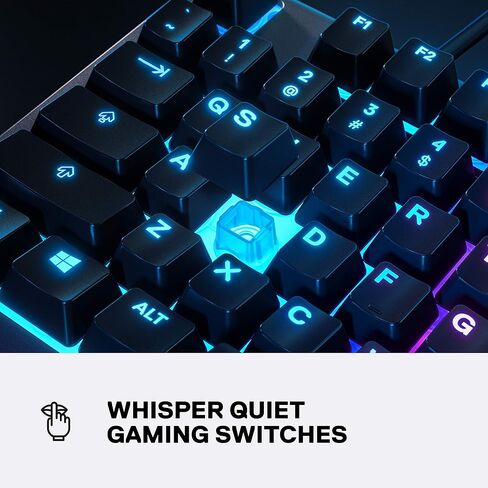 SteelSeries Apex 3 RGB Gaming Keyboard – 10-Zone RGB Illumination – IP32 Water Resistant – Premium Magnetic Wrist Rest (Whisper Quiet Gaming Switch) (Renewed) in Kuwait