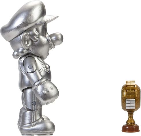 World of Nintendo 4" Metal Mario with Trophy Toy Figure in Saudi Arabia