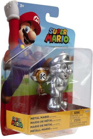 World of Nintendo 4" Metal Mario with Trophy Toy Figure in Saudi Arabia