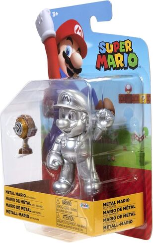 World of Nintendo 4" Metal Mario with Trophy Toy Figure in Saudi Arabia