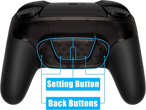 eXtremeRate Back Buttons Attachment for Nintendo Switch Pro Controller, White Back Paddles Programable RISE4 Remap Kit for Switch Pro Controller - Controller NOT Included in Saudi Arabia
