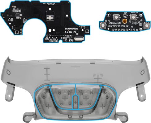 eXtremeRate Back Buttons Attachment for Nintendo Switch Pro Controller, White Back Paddles Programable RISE4 Remap Kit for Switch Pro Controller - Controller NOT Included in Saudi Arabia