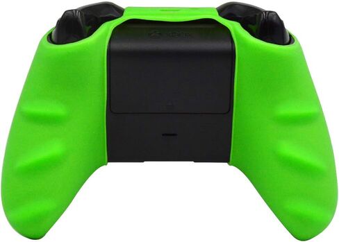 FOTTCZ Anti-Slip Soft Silicone Cover Skin Set for Microsoft Xbox One Controller which 1pcs Green Controller Skin + 8pcs Thumb Grip Caps in Saudi Arabia