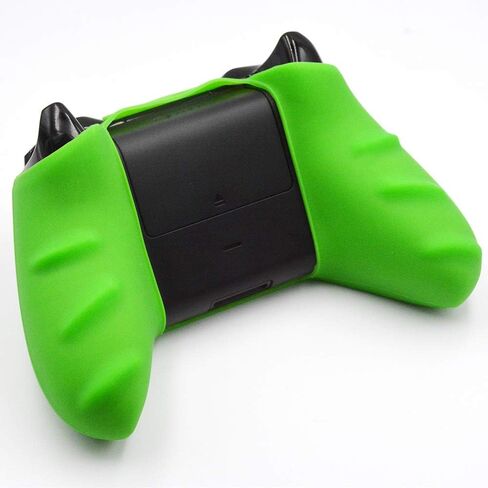 FOTTCZ Anti-Slip Soft Silicone Cover Skin Set for Microsoft Xbox One Controller which 1pcs Green Controller Skin + 8pcs Thumb Grip Caps in Saudi Arabia