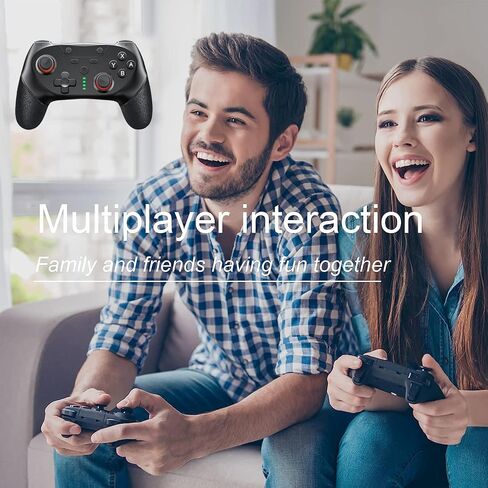 وحدة تحكم Switch pro، وحدة تحكم لاسلكية متوافقة مع Switch/Lite/OLED، وحدات تحكم التبديل مع زرين خلفيين، 3 مستويات TURBO قابلة للتعديل، 4 مستويات من الاهتزاز قابلة للتعديل، عمر البطارية 20 ساعة in Saudi Arabia