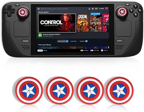 4Pcs Thumb Grips Caps for Steam Deck, Game Console Silicone Analog Stick Protection Cover, Fantastic Non-Slip Controllers Game Remote Joystick Cap Compatible with Steam Deck PS5, PS4 in Saudi Arabia
