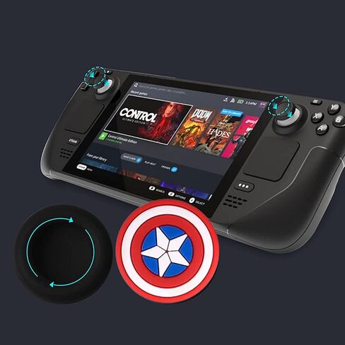4Pcs Thumb Grips Caps for Steam Deck, Game Console Silicone Analog Stick Protection Cover, Fantastic Non-Slip Controllers Game Remote Joystick Cap Compatible with Steam Deck PS5, PS4 in Saudi Arabia