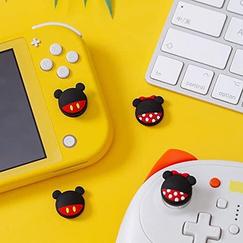 PERFECTSIGHT Cute Thumb Grips Cap Compatible with Nintendo Switch Joycon/OLED/Lite, Soft Silicon Joystick Caps, Kawaii Skin Button Stick Cover 3D Analog Kit for NS Controller, Brother in Saudi Arabia