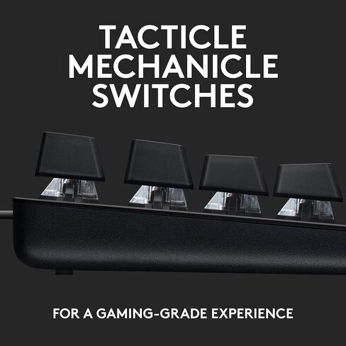 لوحة مفاتيح الألعاب الميكانيكية Logitech G413 TKL SE - لوحة مفاتيح بإضاءة خلفية مدمجة مع مفاتيح ميكانيكية تعمل باللمس، مضادة للظلال، متوافقة مع Windows وmacOS - ألومنيوم أسود (متجدد) in Saudi Arabia