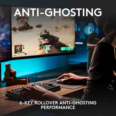 لوحة مفاتيح الألعاب الميكانيكية Logitech G413 TKL SE - لوحة مفاتيح بإضاءة خلفية مدمجة مع مفاتيح ميكانيكية تعمل باللمس، مضادة للظلال، متوافقة مع Windows وmacOS - ألومنيوم أسود (متجدد) in Saudi Arabia