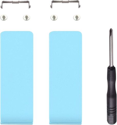 eXtremeRate 2 Set of Heaven Blue Soft Touch Replacement Kickstand for Nintendo Switch Console, Back Bracket Holder Kick Stand for Nintendo Switch - Console NOT Included in Saudi Arabia