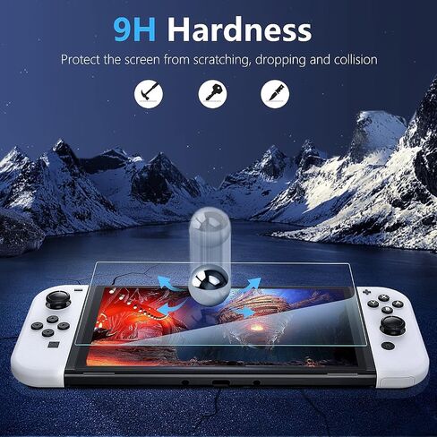 Trconk Screen Protector Compatible with Nintendo Switch OLED, Tempered Glass Screen Protector for Switch OLED 2021, 7-inch HD Clear Screen Protector Glass for OLED Switch, 3-Pack in Saudi Arabia