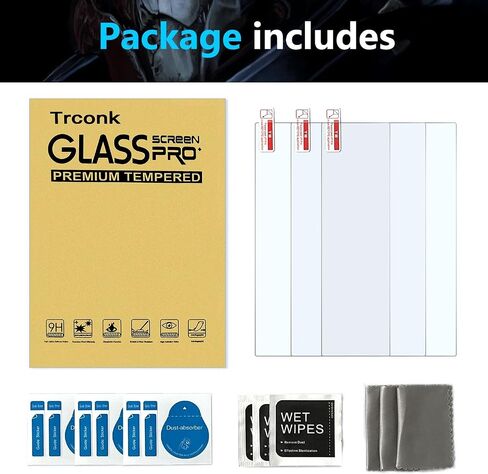 Trconk Screen Protector Compatible with Nintendo Switch OLED, Tempered Glass Screen Protector for Switch OLED 2021, 7-inch HD Clear Screen Protector Glass for OLED Switch, 3-Pack in Saudi Arabia