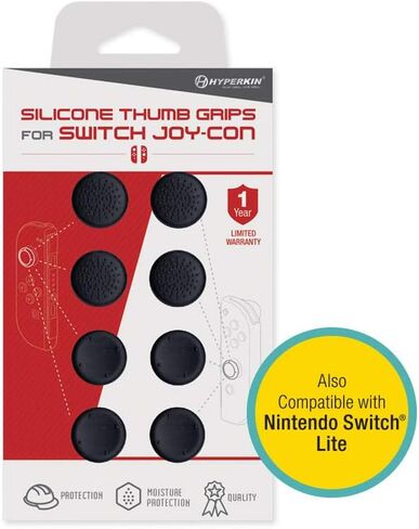مقابض إبهام سيليكون من هايبركين لجهاز Joy-Con (أزرق جديد) (8 عبوات) in Kuwait