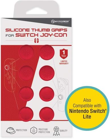 مقابض إبهام سيليكون من هايبركين لجهاز Joy-Con (أزرق جديد) (8 عبوات) in Kuwait