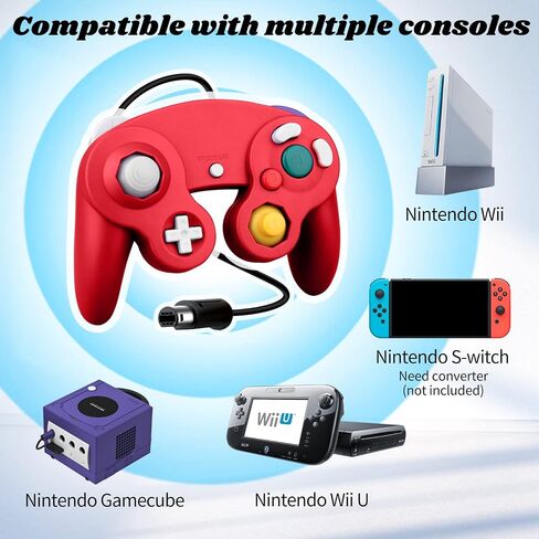 OSTENT Wired Shock Game Controller for Nintendo GameCube NGC Wii Video Game Purple in Saudi Arabia