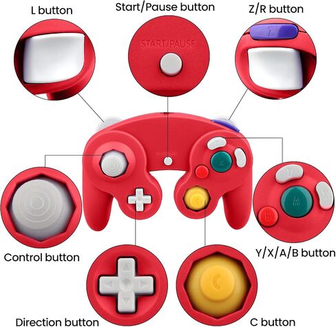OSTENT Wired Shock Game Controller for Nintendo GameCube NGC Wii Video Game Purple in Saudi Arabia