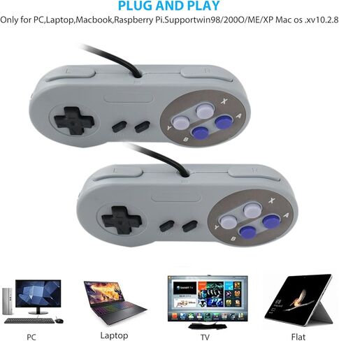 WGL 2PCS Remote Controller Video Game Pad Replacement Fits for Super Nintendo SNES System in Kuwait