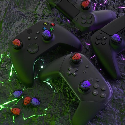 PlayVital Thumb Grip Caps for ps5/4 Controller, Silicone Analog Stick Caps Cover for Xbox Series X/S, Thumbstick Caps for Switch Pro Controller - Cthulhu The Octopus in Kuwait