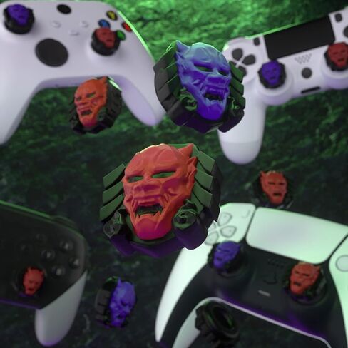 PlayVital Thumb Grip Caps for ps5/4 Controller, Silicone Analog Stick Caps Cover for Xbox Series X/S, Thumbstick Caps for Switch Pro Controller - Cthulhu The Octopus in Kuwait