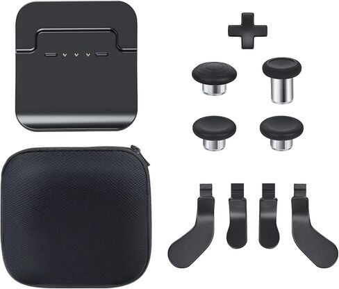 Xbox One Controller Charger, AOLION Xbox Elite Controller Series 2 Accessories, 10 in 1 Thumbsticks Replacement with 1 Xbox One Charging Station, 1 D-Pads, 4 Swap Joysticks, 4 Paddles in Kuwait