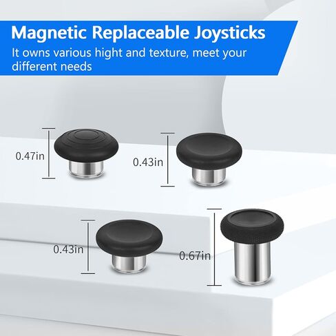 Xbox One Controller Charger, AOLION Xbox Elite Controller Series 2 Accessories, 10 in 1 Thumbsticks Replacement with 1 Xbox One Charging Station, 1 D-Pads, 4 Swap Joysticks, 4 Paddles in Kuwait