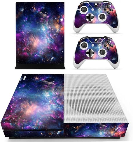 FOTTCZ Whole Body Vinyl Skin Sticker Decal Cover for Microsoft Xbox One Slim Console Colorful Nebular in Saudi Arabia