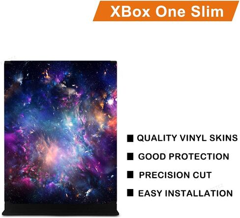 FOTTCZ Whole Body Vinyl Skin Sticker Decal Cover for Microsoft Xbox One Slim Console Colorful Nebular in Saudi Arabia