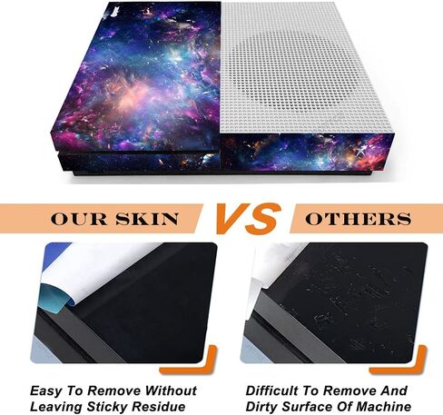 FOTTCZ Whole Body Vinyl Skin Sticker Decal Cover for Microsoft Xbox One Slim Console Colorful Nebular in Saudi Arabia