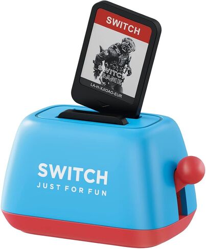 Hagibis Switch Game Case Holder Compatible with Nintendo Switch Games Cards, Portable Cute Toaster Strorage Holder Storage 2 Switch Game Cartridge (Red) in Saudi Arabia