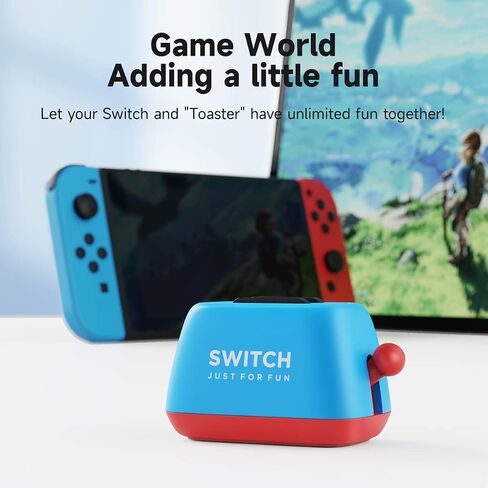 Hagibis Switch Game Case Holder Compatible with Nintendo Switch Games Cards, Portable Cute Toaster Strorage Holder Storage 2 Switch Game Cartridge (Red) in Saudi Arabia