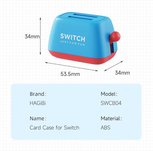 Hagibis Switch Game Case Holder Compatible with Nintendo Switch Games Cards, Portable Cute Toaster Strorage Holder Storage 2 Switch Game Cartridge (Red) in Saudi Arabia