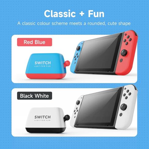 Hagibis Switch Game Case Holder Compatible with Nintendo Switch Games Cards, Portable Cute Toaster Strorage Holder Storage 2 Switch Game Cartridge (Red) in Saudi Arabia