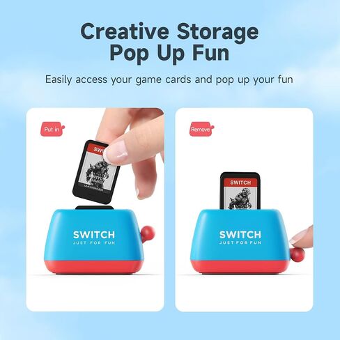 Hagibis Switch Game Case Holder Compatible with Nintendo Switch Games Cards, Portable Cute Toaster Strorage Holder Storage 2 Switch Game Cartridge (Red) in Saudi Arabia