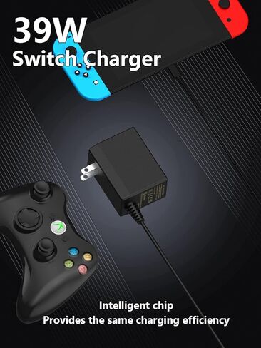 39 واط 15 فولت 2.6A USB C شاحن محول التيار المتردد للتبديل OLED/Switch Lite نينتندو يدعم وضع التلفزيون وقفص الاتهام in Kuwait