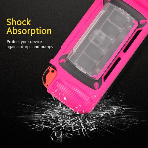YUFANLI Protective Case for Nintendo Switch, Grip Case with Game Storage, Nintendo Switch with Stand, Nintendo Switch Cover in Saudi Arabia
