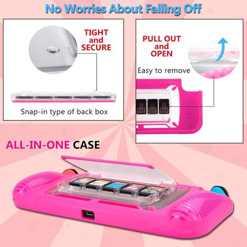 YUFANLI Protective Case for Nintendo Switch, Grip Case with Game Storage, Nintendo Switch with Stand, Nintendo Switch Cover in Saudi Arabia