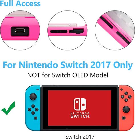 YUFANLI Protective Case for Nintendo Switch, Grip Case with Game Storage, Nintendo Switch with Stand, Nintendo Switch Cover in Saudi Arabia