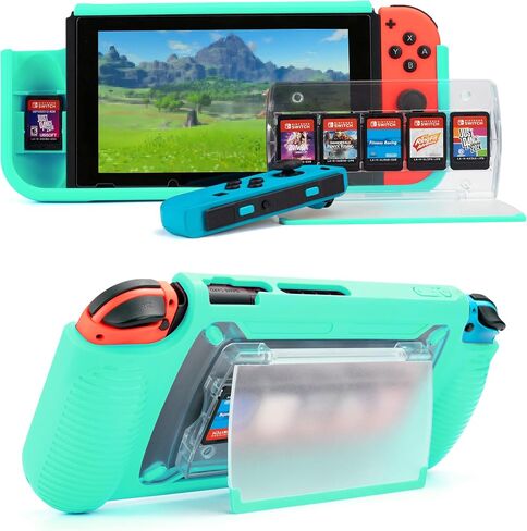 YUFANLI Protective Case for Nintendo Switch, Grip Case with Game Storage, Nintendo Switch with Stand, Nintendo Switch Cover in Saudi Arabia