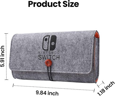 Switch Carrying Case for Nintendo Switch OLED Model 2021 & Switch 2017, Hard Shell Portable Cover Storage Bag w/12 Game Card Slots for Nintendo Switch Console & Accessories in Saudi Arabia