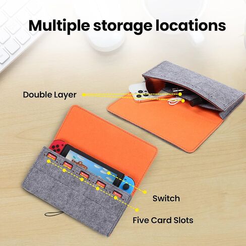 Switch Carrying Case for Nintendo Switch OLED Model 2021 & Switch 2017, Hard Shell Portable Cover Storage Bag w/12 Game Card Slots for Nintendo Switch Console & Accessories in Saudi Arabia