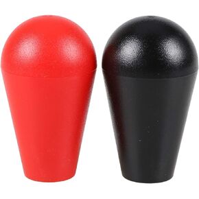 Avisiri 2X Arcade Joystick's Oval Balltop، Arcade Ellipse Topball مقبض يستخدم للاعبين 2 عصا التحكم Arcade DIY Kit Sanwa Joystick MAME Jamma Part (أحمر وأسود)