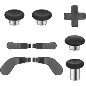 تومسين مجموعة مكونات لوحدة التحكم اللاسلكية Xbox Elite Series 2 Core، تتضمن الملحقات 4 عصي ابهام مغناطيسية معدنية، 4 قطع من المجاديف القابلة للتبديل، 1 وسادة دي اتجاهية (اسود) in Kuwait