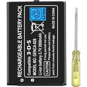 3.7V 2000mAh 3DS Battery Pack, Replacement Rechargeable Lithium-ion Battery Compatible with Nintend 3DS /New 2DS /2DS, Including Tool Pack Kit, CTR-003 in Kuwait