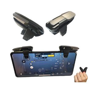 TEKTURN Rechargeable Auto Trigger Joystick for Mobile Gaming - 50 Shots/Sec, L1R1 Shoot, Sensitive External Controller for PUBG, Fortnite, and More - Compatible with Android & iOS Phones in Kuwait