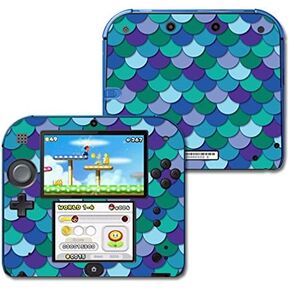جراب MightySkins Skin متوافق مع نينتندو 2DS - المقاييس الزرقاء | غطاء واقي ومتين وفريد من نوعه من الفينيل | سهل الاستخدام والإزالة وتغيير الأنماط | صنع في الولايات المتحدة الأمريكية in Saudi Arabia
