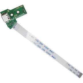 Pack of 2 JDS-030 Replacement Charging Port Micro USB Adaptor Charger Socket Circuit Board with 12 Pin Flex Cable for Sony PS4 3rd Gen DualShock 4 Controller